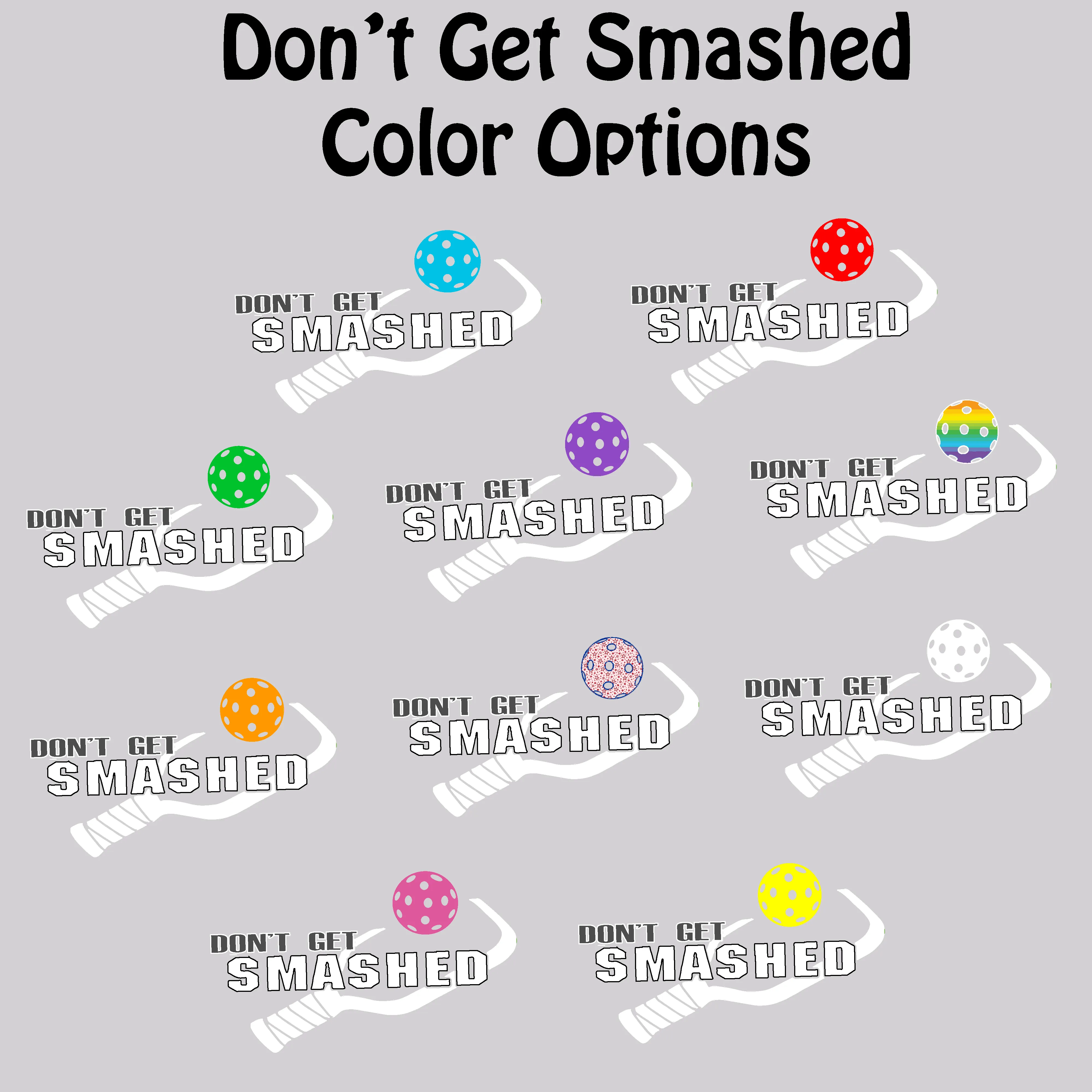 Don't Get Smashed (Pickleball Color Rainbow Red Green) | Women's 1/4 Zip Pullover Athletic Shirt | 100% Polyester