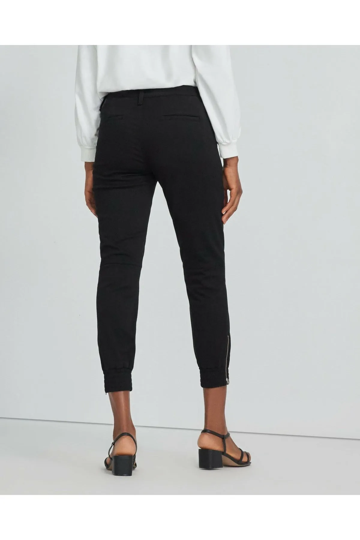 J Brand Arkin Zip Ankle Jogger - Black