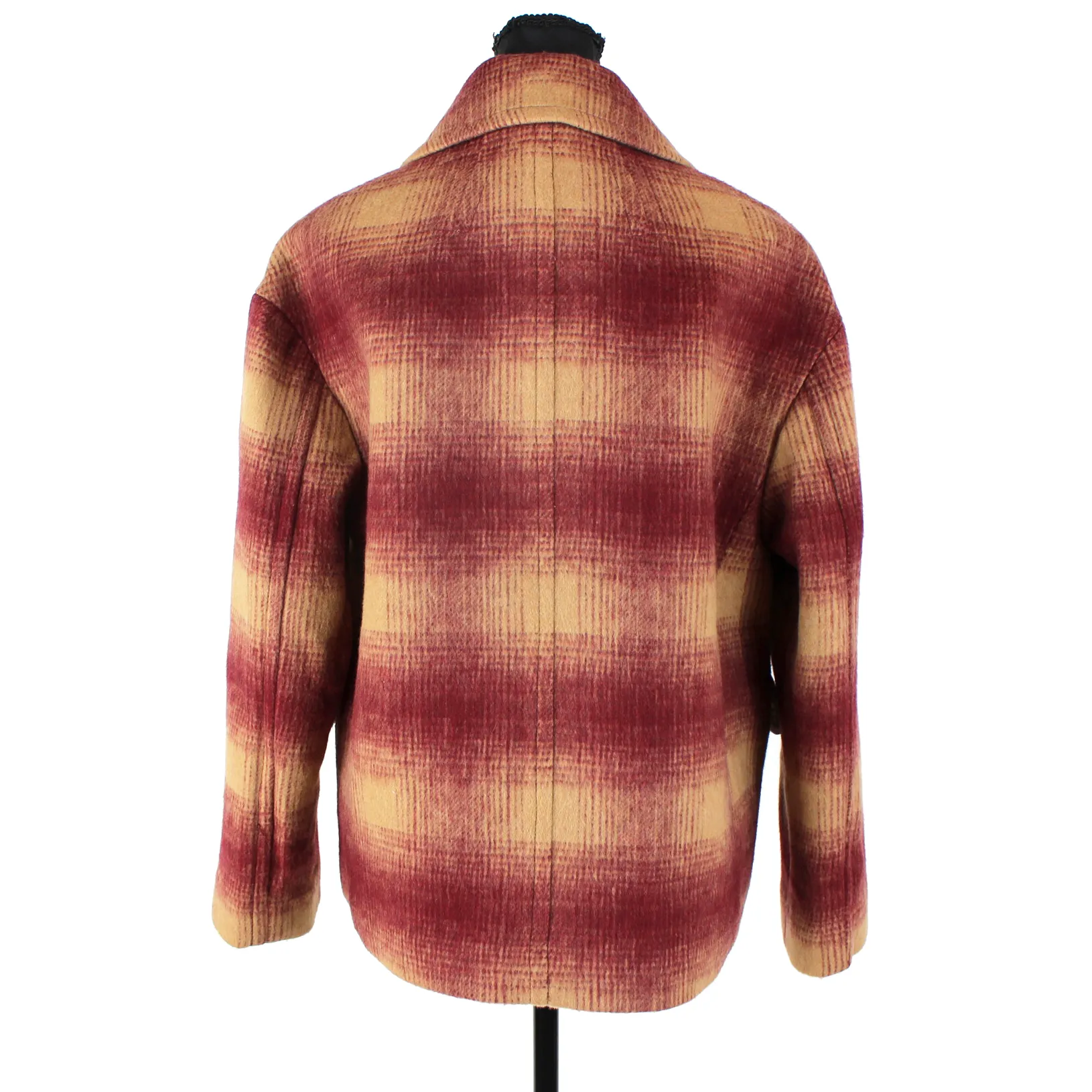 Madewell Plaid Brushed Peacoat