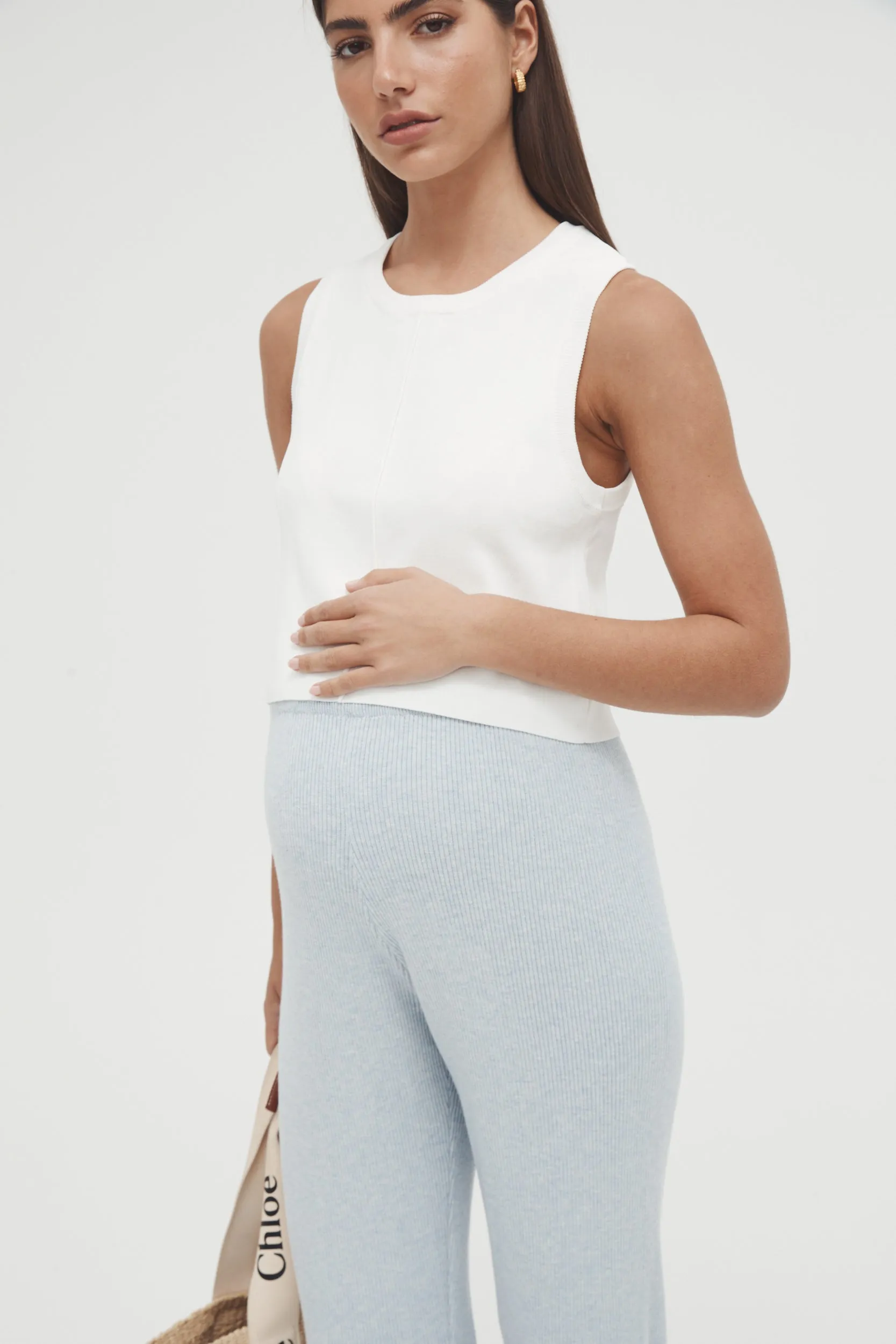 Piper Crop Tank (Ivory) - FINAL SALE
