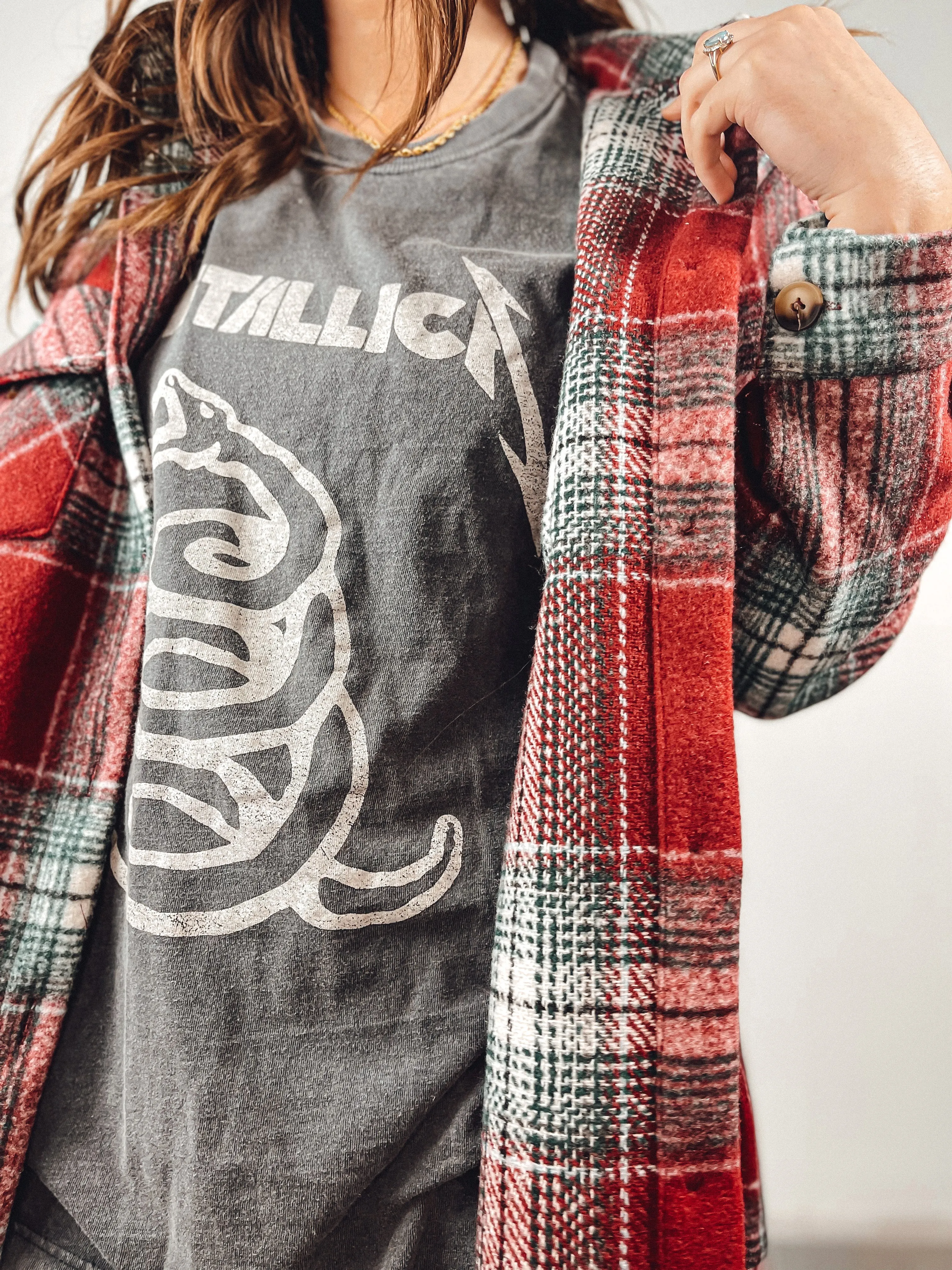 Plaid Long Shirt Jacket