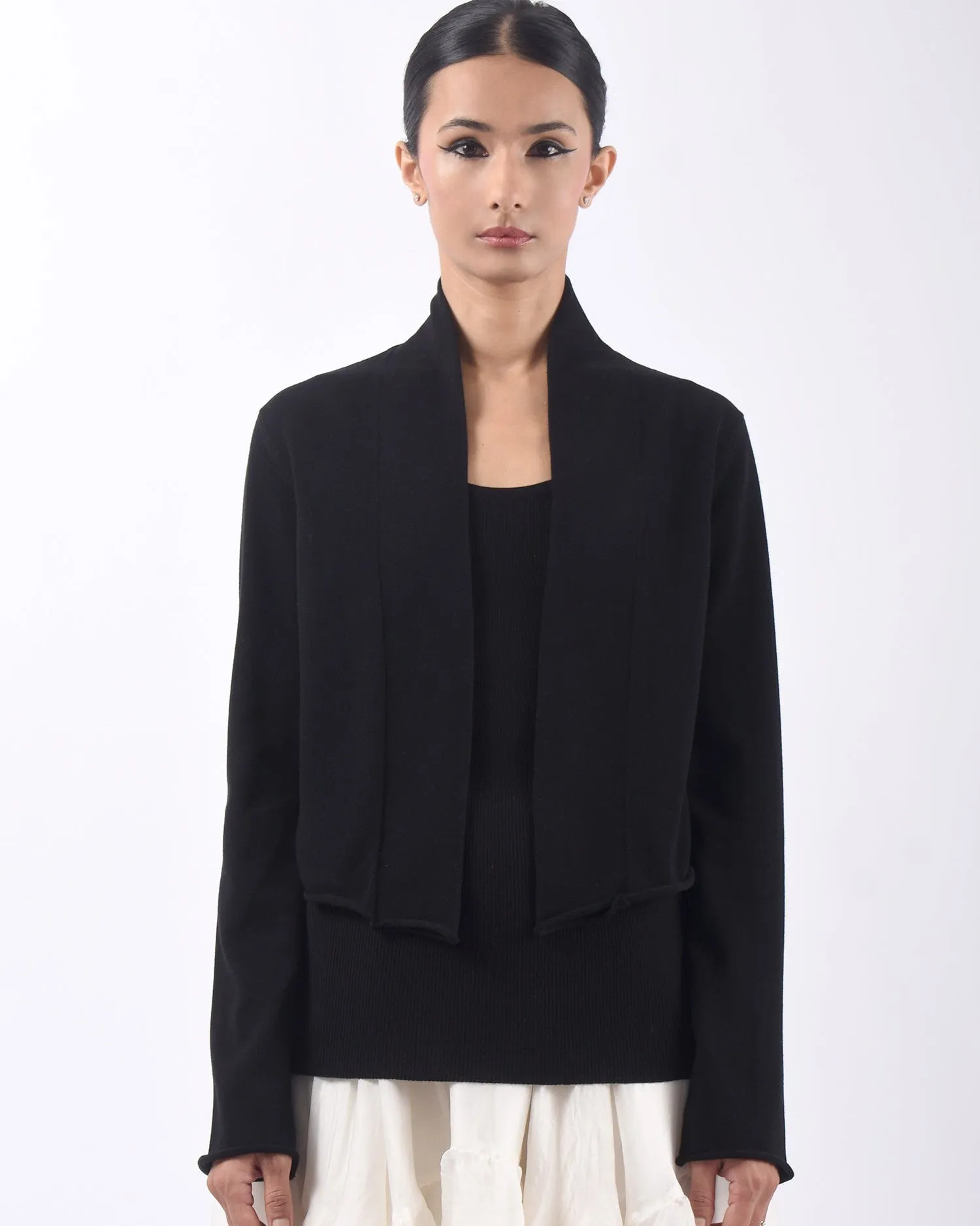 Simple Cropped Jacket | Black