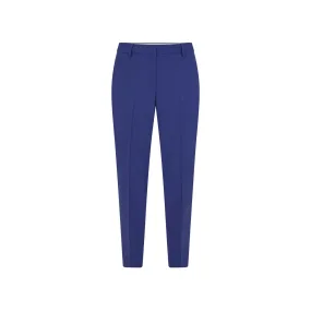 Tailored Cigarette Blue Wool Trousers