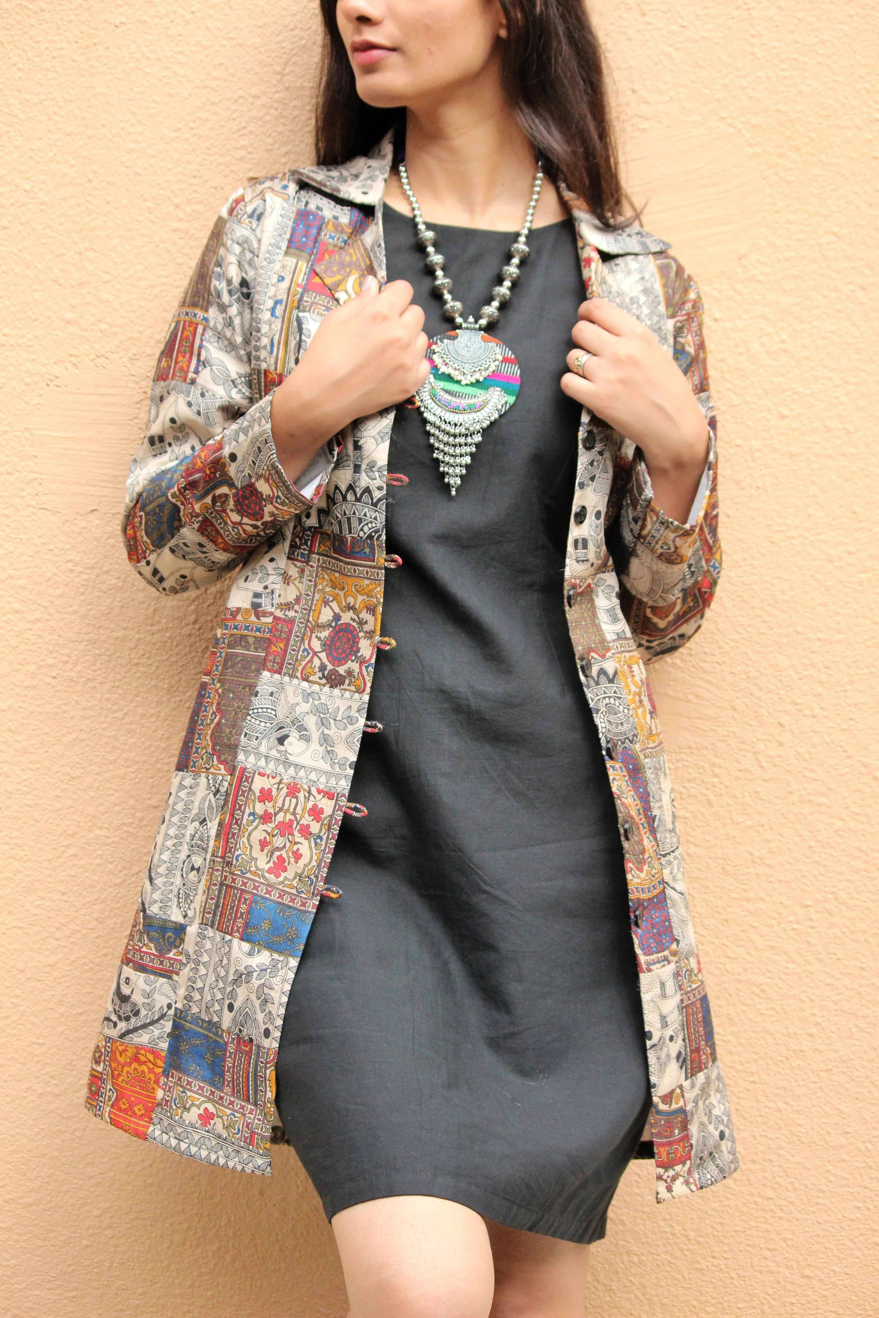 Tussar Silk Patchwork Jacket