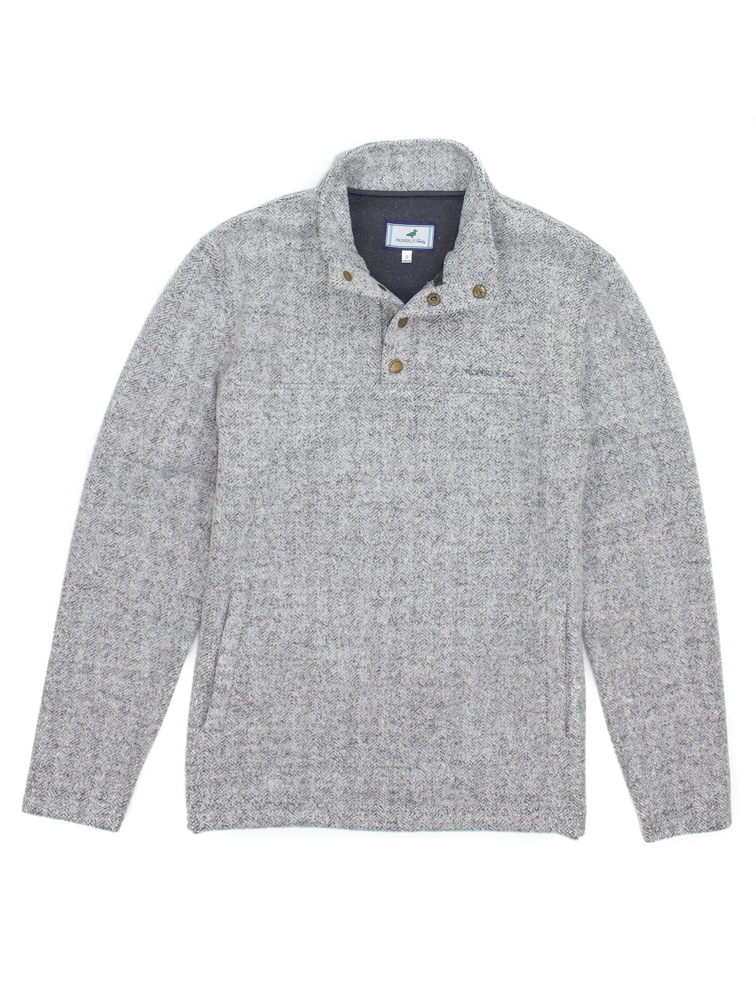 Upland Pullover- Cream/Gray